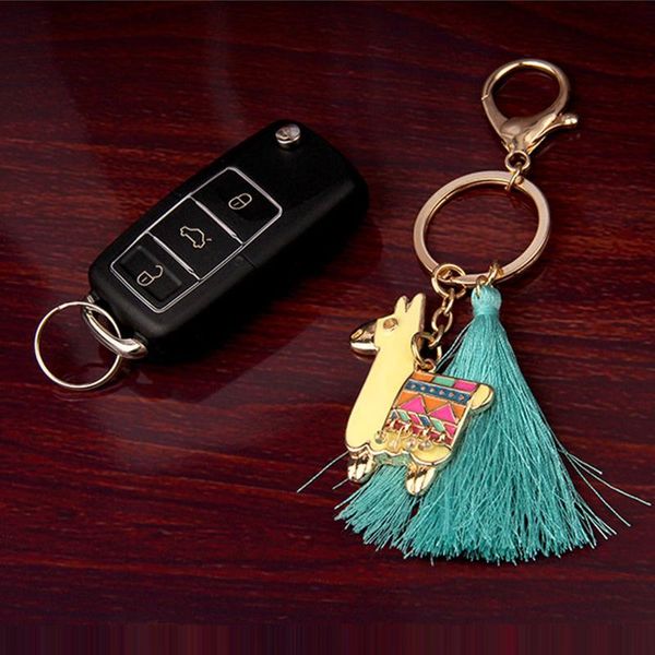 Keychains Chaveiro do carro Chaveiro do pônei Creative Key Holder Chain Chain Anel de metal Auto Acessórios