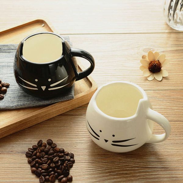 

400ml ceramic cute cat mugs coffee milk mug with handle creative animal tea cup breakfast drinkware novelty nice gifts