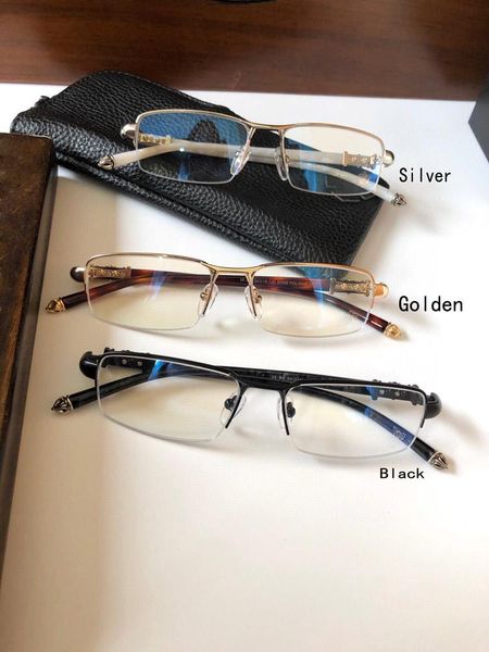 

fashion sunglasses frames japanese style half frame prescription metal spectacle punk retro cool design exquisite technology, Black