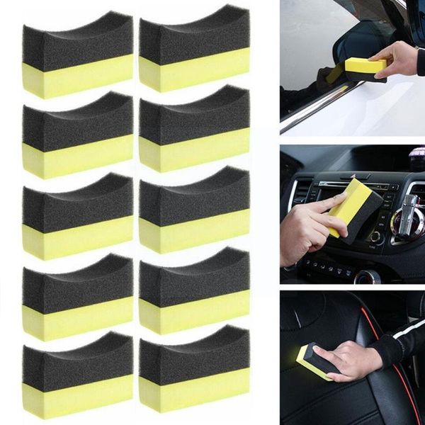 

car sponge 10 pcs professional tyre tire dressing applicator pad curved applicators designed specially foam wholes p2h1
