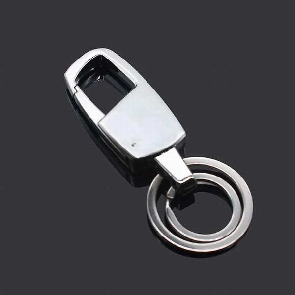 

keychains car keychain pendant keyring creative key holder chain metal ring auto accessories, Silver