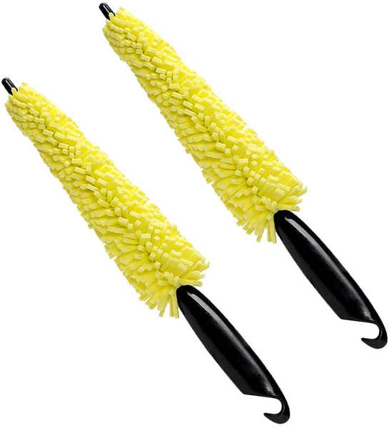 

car sponge 2 pcs wheel rim brush tire detailing washing for auto motorcycle bike cleaning