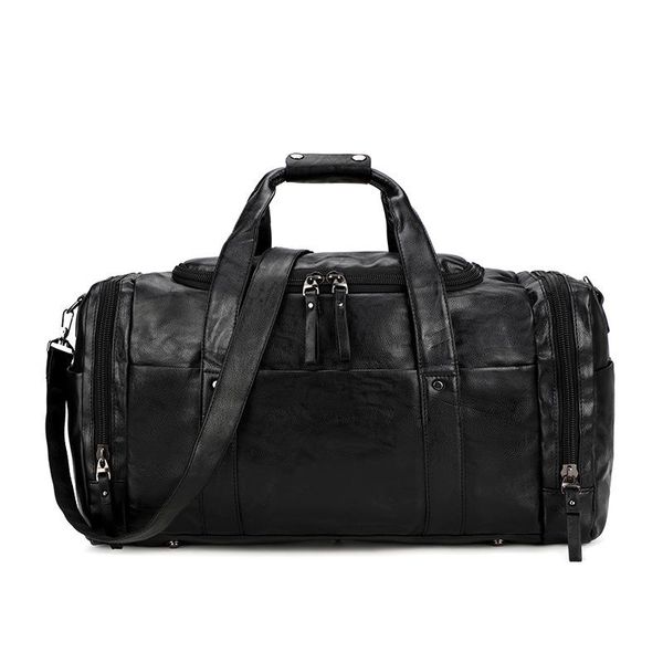 

2021 New Men's Business Travel Bag Handbag Wear-resistant PU Leather Short-distance Travel Bags