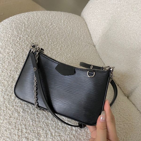 

m80471 women easy pouch on strap shoulder bags handbag fashion classic black handbags purse woman totes chain bag can cross-body carry