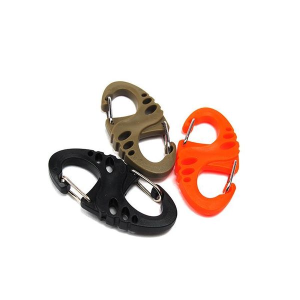 

15pcs mini plastic hollow climbing carabiner clip dual release buckles molle tactical backpack bag edc tools camping acc jllpkl