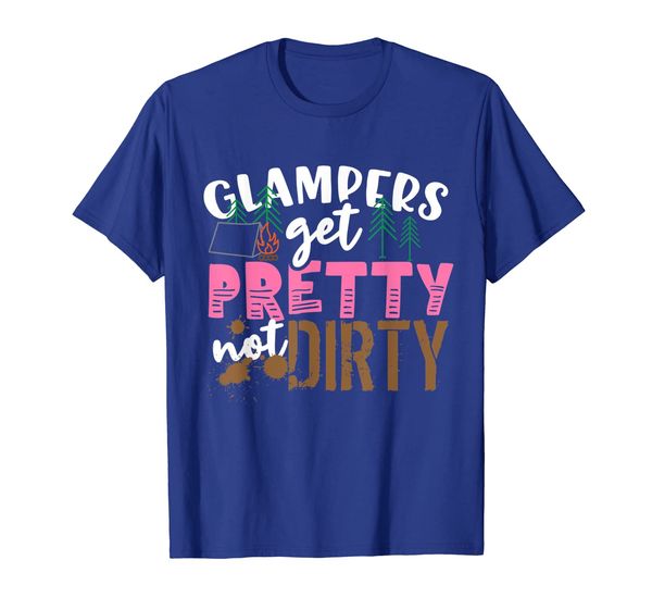 

funny glampers get pretty glamping t-shirt, White;black