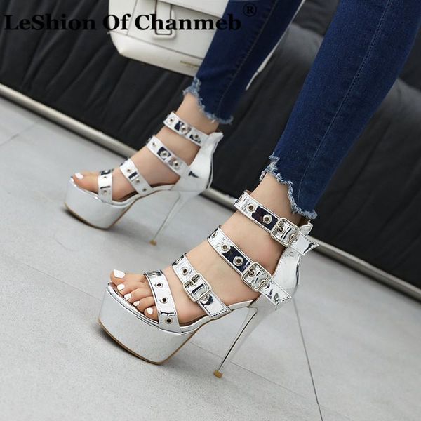 

dress shoes platforms gladiator sandals women summer woman ladies buckle strap t-stage runway size 48 sandalia feminina, Black