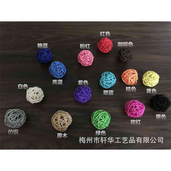 

4cm pure handmade aromatic color kindergarten decorative rattan ball