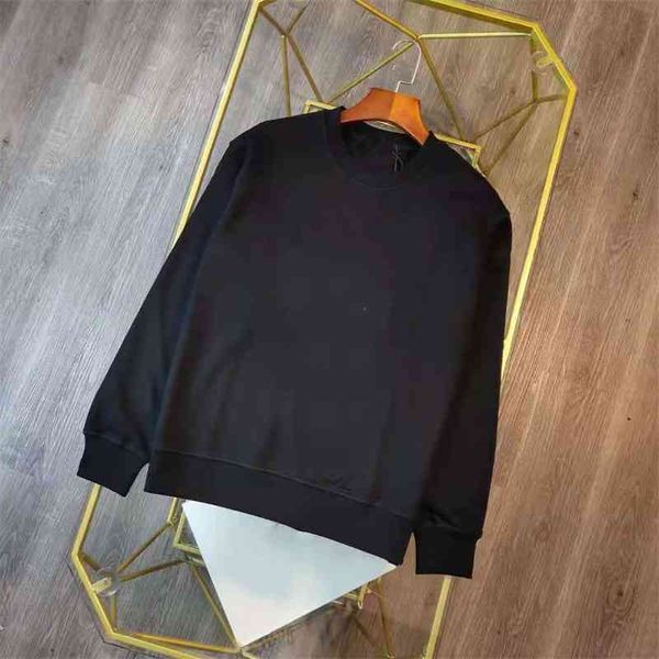 

2021 autumn new leisure sports cotton round neck sweater men's b072313, Black