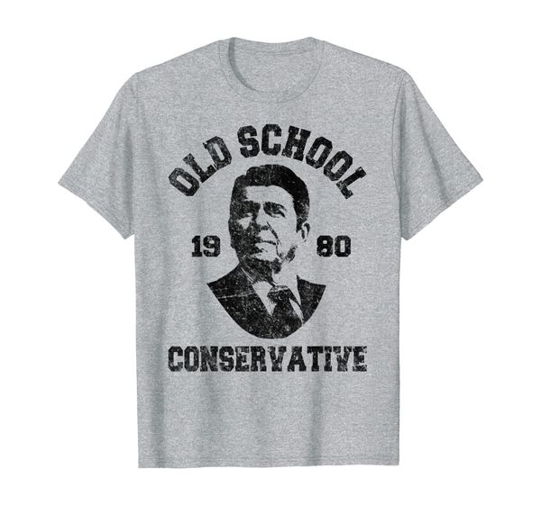 

republican shirt old school conservative ronald reagan 1980, White;black