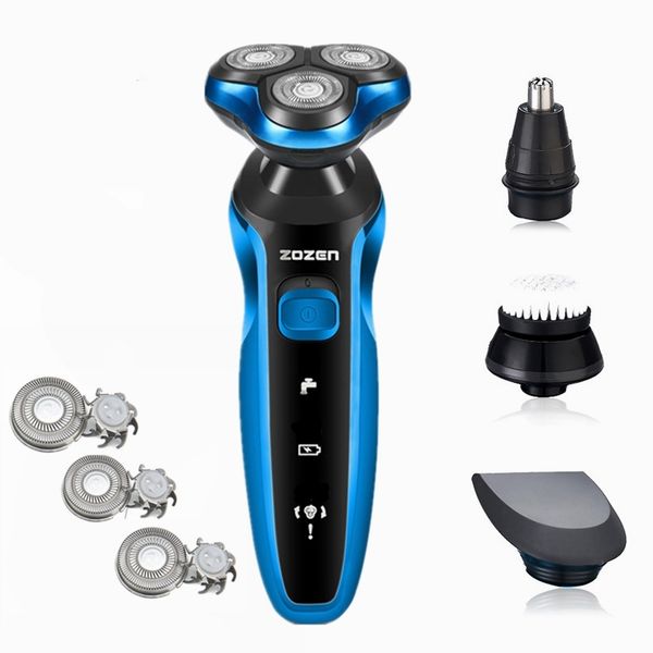 

electric shaver rechargeable electric razor shaving machine cleaning beard razor for men wet and dry waterproof washable zn1159