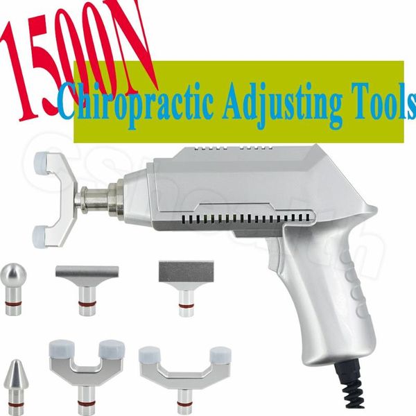 

electric massagers chiropractic massage gun spine 6 heads 1500n intensity therapy instrument activator spinal massager set body relax