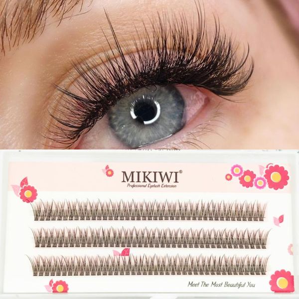

false eyelashes mikiwi fishtail lashes professional makeup individual cluster natural fluffy 3d mink eyelash extension
