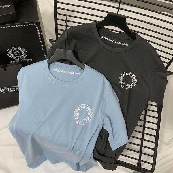 

crosin trend new ch crosin 2020 men's and summer women's couples casual loose fashion printed short sleeve t-shirt, White