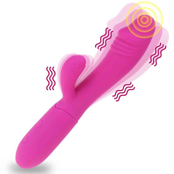 NXY vibratore del coniglio del vibratore 10 modalità del punto G della vagina shock prodotto del sesso USB ricaricabile giocattolo del dildo della masturbazione femminile per la donna 1120