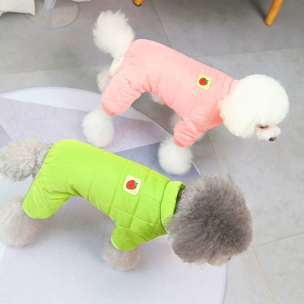 

pet clothing dog autumn and winter teddy small pet 21 candy four leg cotton padded cloth