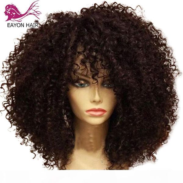 

eayon brazilian curly silk base closure human hair wigs 5x5 silk base curly lace wigs 4x4 closure human remy hair, Black;brown