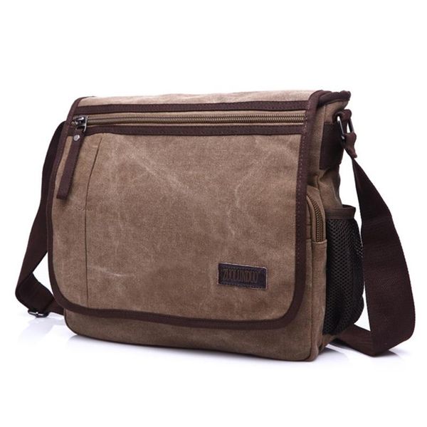 

briefcases men's canvas shoulder bag casual vintage crossbody solid street weekend outdoor simple multifunction storage bags xa574f