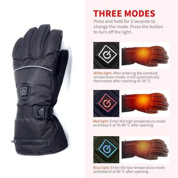 

ski gloves winter outdoor motorcycle ridingthermostat heating cold protection thickened warm electric women men