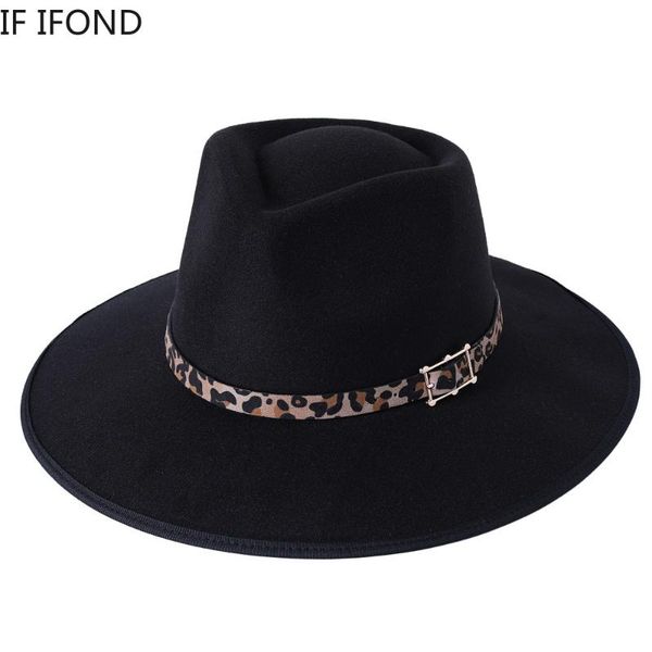 

wide brim hats 2022 hemming design british fedora hat winter felt for women fashion wool wedding jazz, Blue;gray