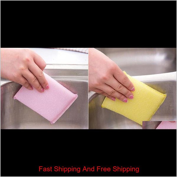

4pcs/pack household cleaning tools multi-purpose antibacterial non stick oil dishwashing magic sponge bru qyldtw toys2010