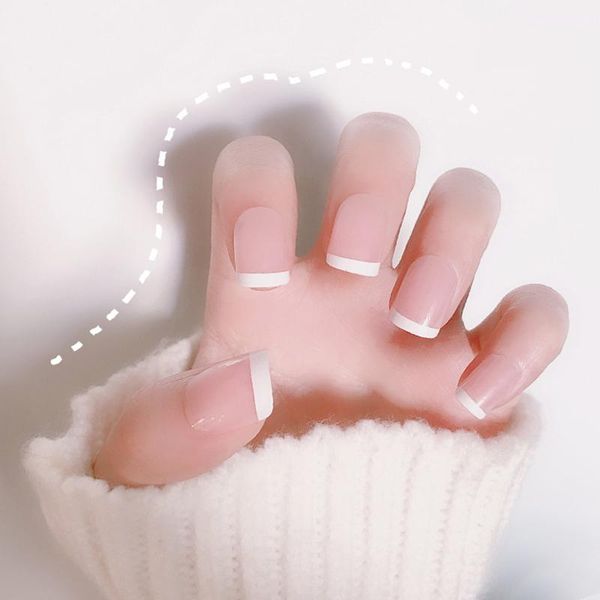

false nails 24pcs fashion ladies girls fake short diy patch sticker strips artificial durable nail art for wedding party shoppin, Red;gold
