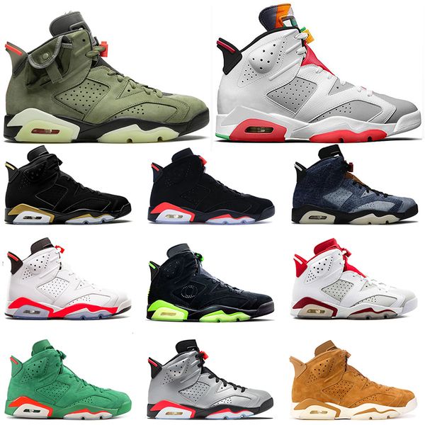 

travis scott 6s jumpman hare 6 dmp basketball shoes air camo black infrared retro gatorade mens trainers sneakers size 13