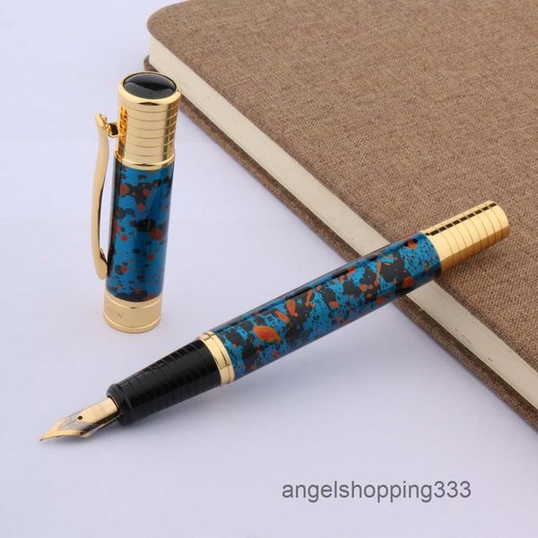 

luxury calligraphy blue ice flower gold medium nib filling letter paper student office school supplies