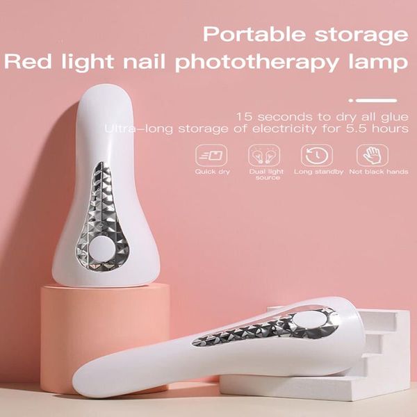 

nail dryers portable mini rechargeable 18w led purple light dryer torch for gel polish art lamp machine tools