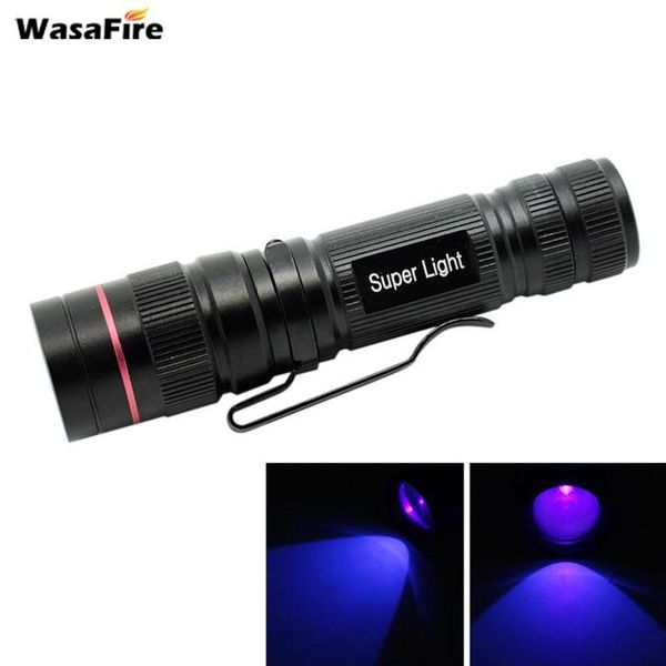 

uv 3 mode portable lantern led ultra violet invisible ink marker detection torch light 1* 14500/ battery