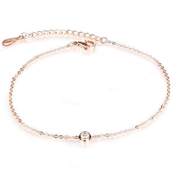 

anklets 316l stainless steel gold color chain zircon charm leg for women ankle bracelet woman anklet female foot jewelry, Red;blue