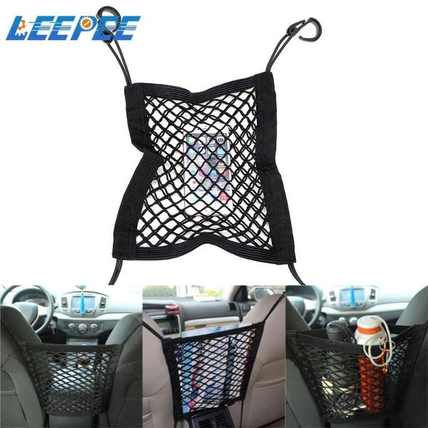 

car organizer truck storage luggage hooks mesh net elastic seat bag holder hanging