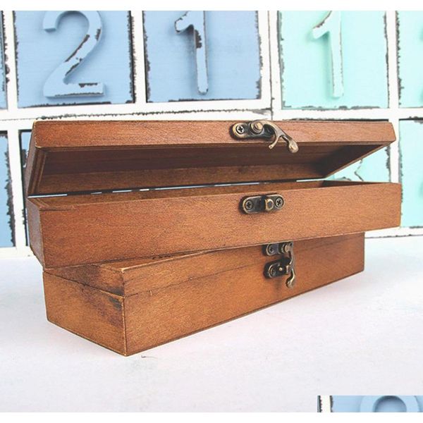 

retro storage box eiffel tower pen pencil case holder stationery storage wooden box household pen storage o jllwvl yummy_shop