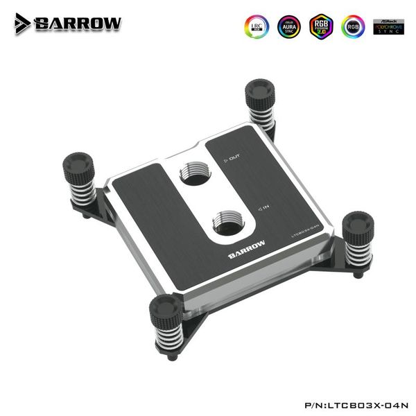 

fans & coolings barrow cpu water block use for intel x99 x299 socket lga2011 2066 pom / brass metal a-rgb light to 5v 3pin gnd aura