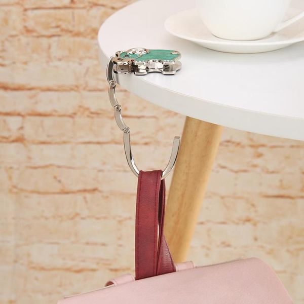 

hooks & rails elephant shape metal foldable bag hook handbag holder purse hanger table for home office accessories