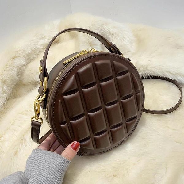 

shoulder bags small round pu leather handbags for women 2021 brand designer fashion bag ladies luxury crossbody purses