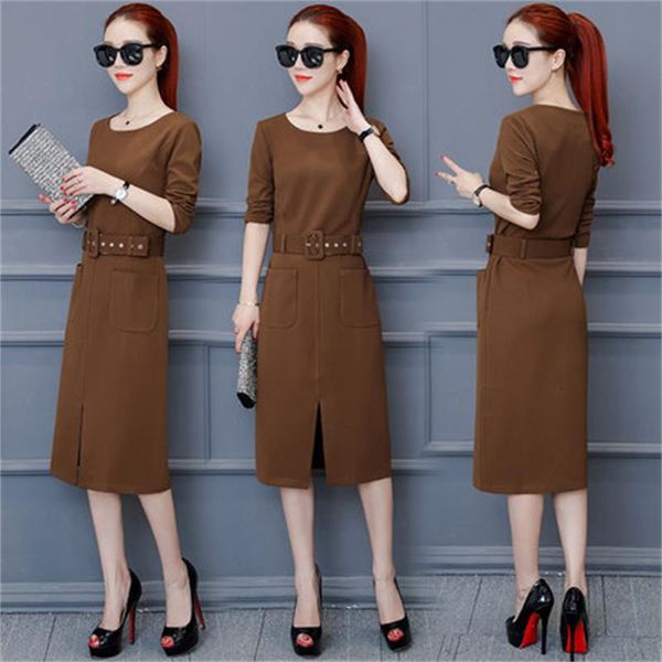 

2021 new spring thin korean fashion around the neck dressed waai, Black;gray