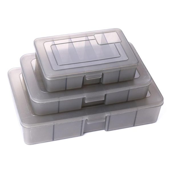 

fishing accessories wholesale grey transparent visible plastic luya box bait