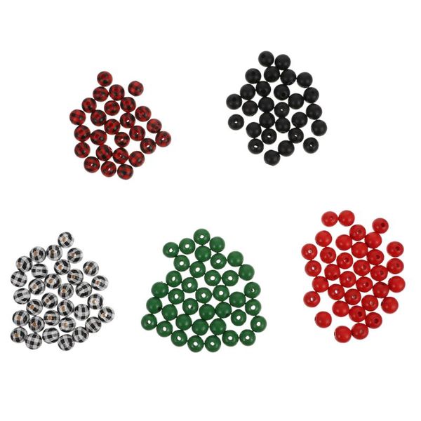 

other 200pcs wooden round straight hole beads wood diy xmas decor accessories