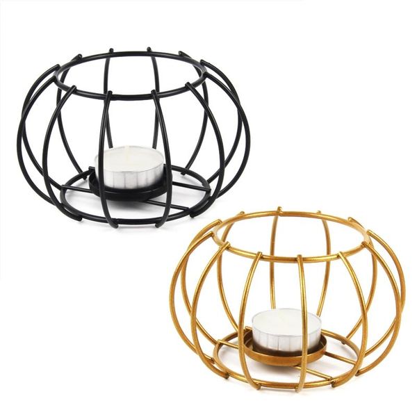 

candle holders nordic style wrought iron arc round geometric holder candlestick decor