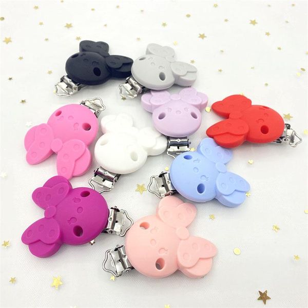 

pacifiers# 1pcs mouse shape silicone soother nursing clips bisphenol a cartoon teether beads nipple clip baby oral care toy