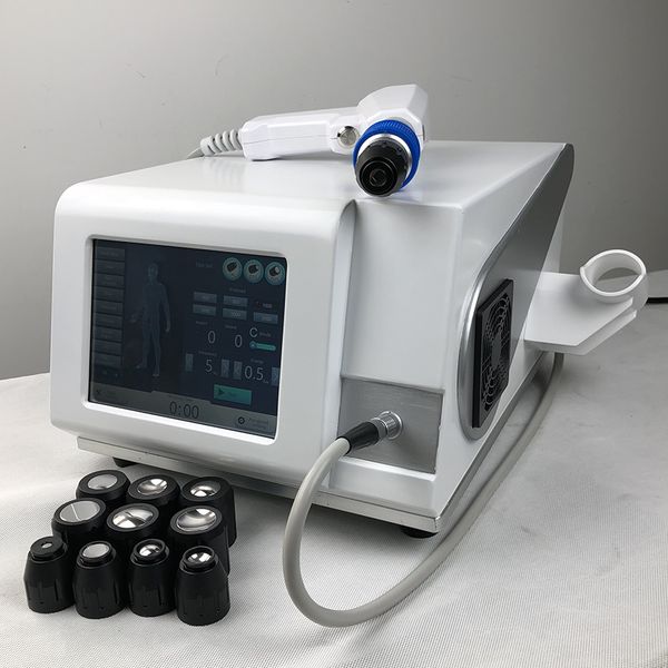 

pain relief pressure wave portable physiotherapy weight loss with 6 bar max pressure extracorporeal shock wave machine, Black;white