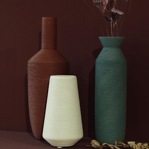 

vases ceramic modern vase for home decor, handmade geometric decorative mant 53ca