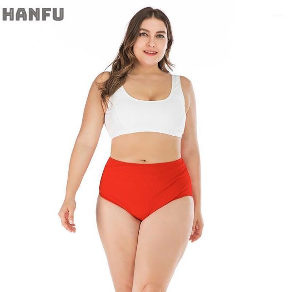 

bikini 2021 big swimwear women plus size swimsuit bikinis set floral larges swimming swim suit beachwear bathing wear women's, White;black
