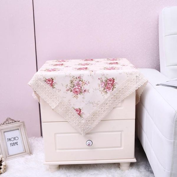 

table cloth korean creative lace art bedside cover dustproof multi-purpose towel universal small tablecloth