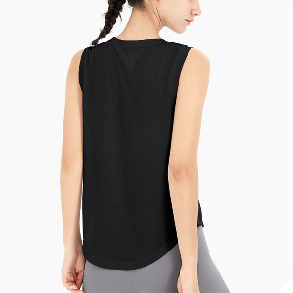 

yoga outfit casual sleeveless vest sports breathable mesh women athletic fitness running training shirts workout wear