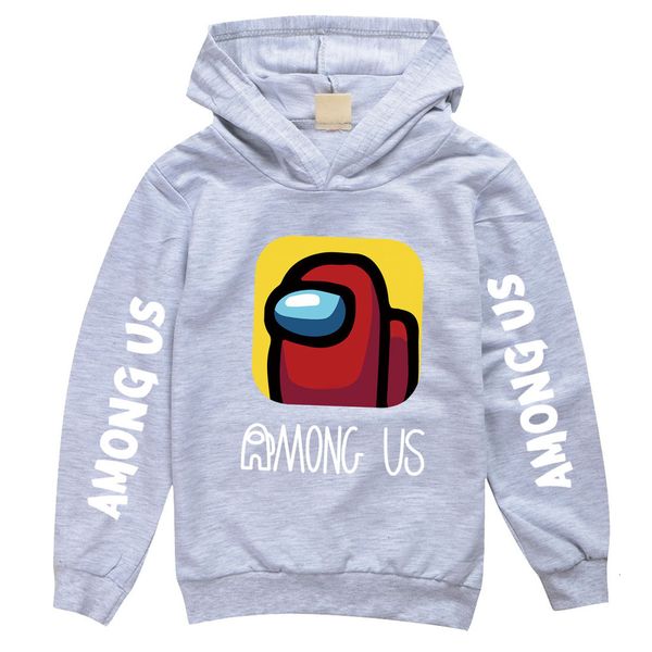 

game impostor hoodies kids sweatshirts anime among us hoodie boy clothes hooded pullover sweater baby girls outfits, Black