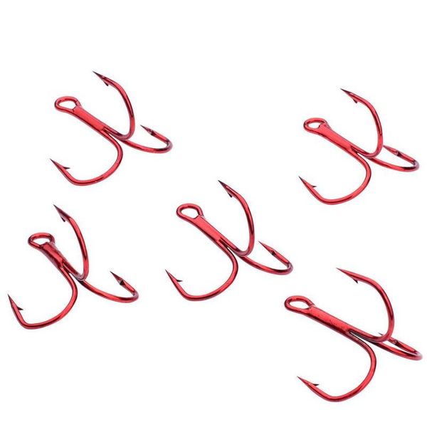 

red painted freshwater fishhooks high carbon stainless steel fishing hooks 2#/4#/6#/8#/10# round bent jlltwq warmslove