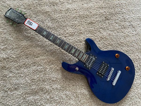 

blue maple tiger pattern bright electric guitar professional jane shell inlaid