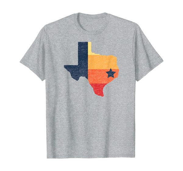 

retro houston baseball colors vintage texas map t-shirt, White;black
